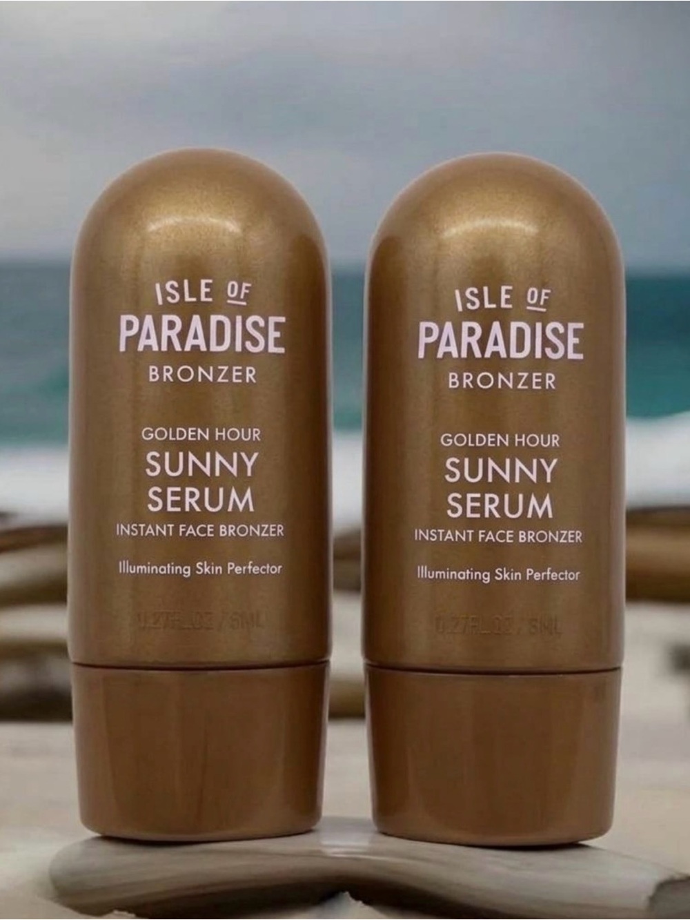 Set of 2 Isle of Paradise Golden Hour Sunny Serum Bronzer - 8 ML each NO BOX